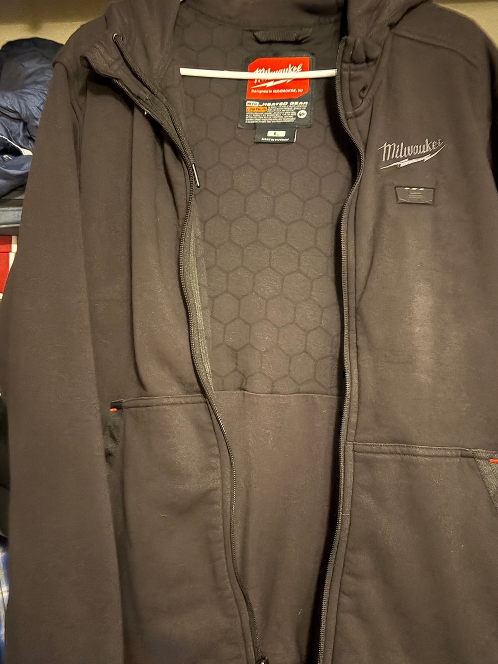 Milwaukee Men's Black Heated Bomber Hoodie